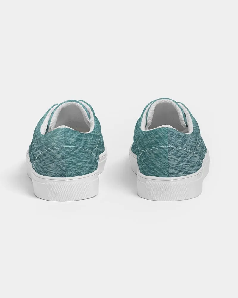 Lake Michigan Blue Women's Lace Up Canvas Shoe