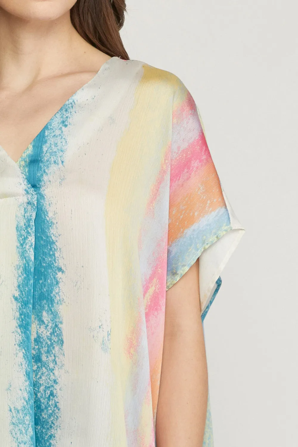 Rainbow Placket Top