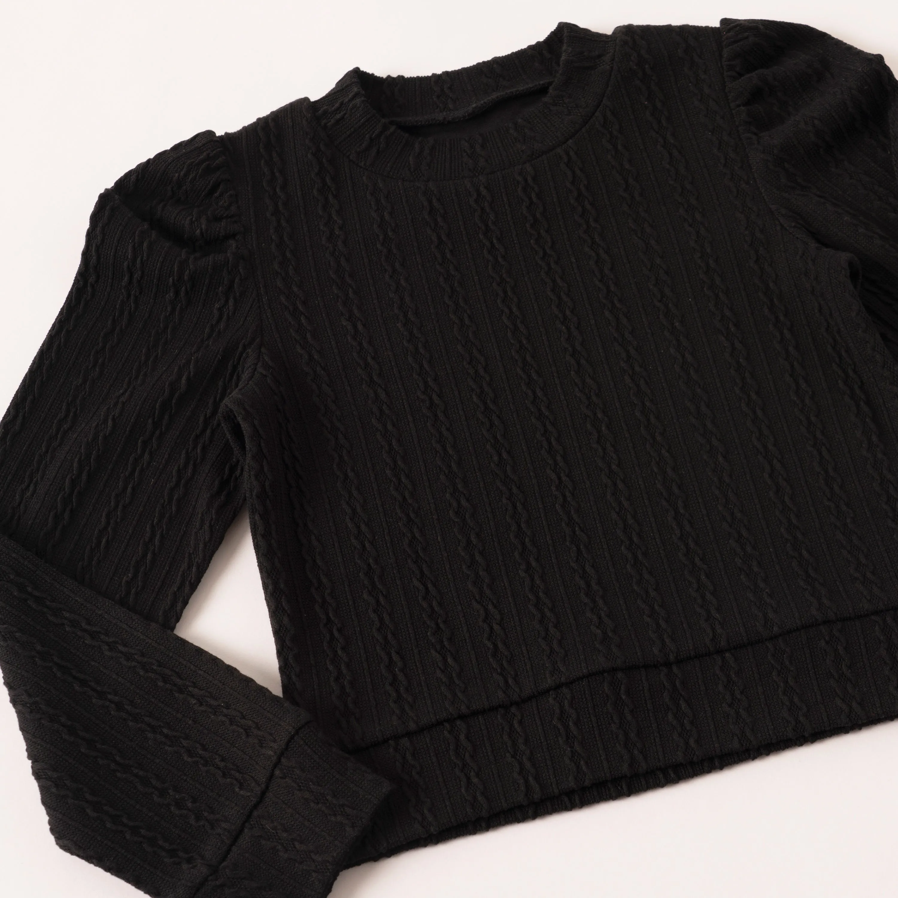 Textured Puff Sleeve Tee