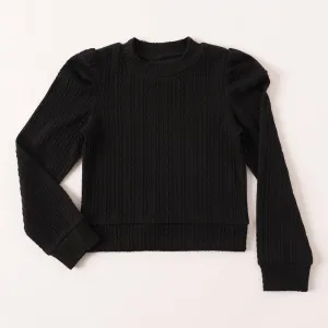 Textured Puff Sleeve Tee